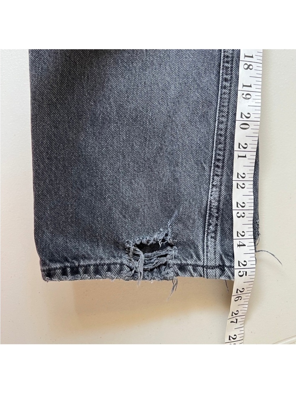 AGOLDE Riley High Rise Wide Crop Jeans Black Wash Denim Womens 29 - Picture 9 of 10
